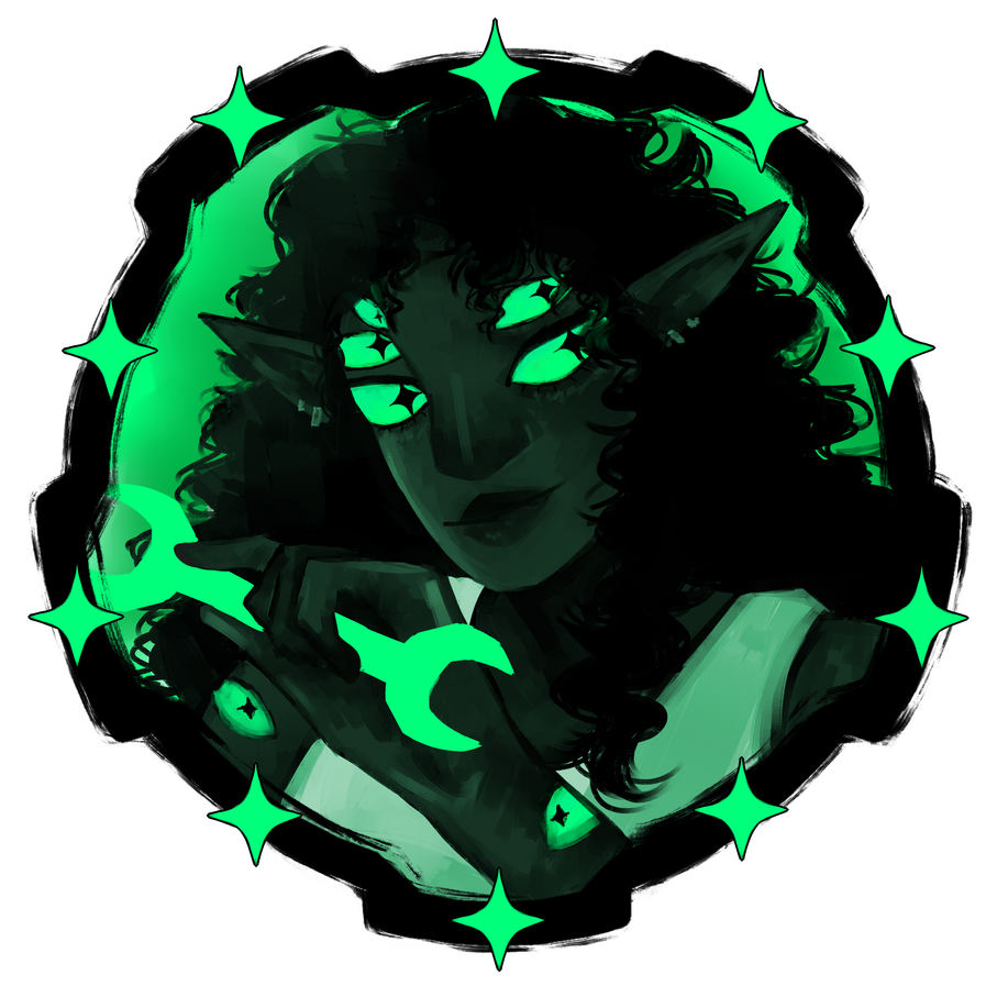 my silly pressure badge !! drawn by catsket (this is so awesome btw tysm)